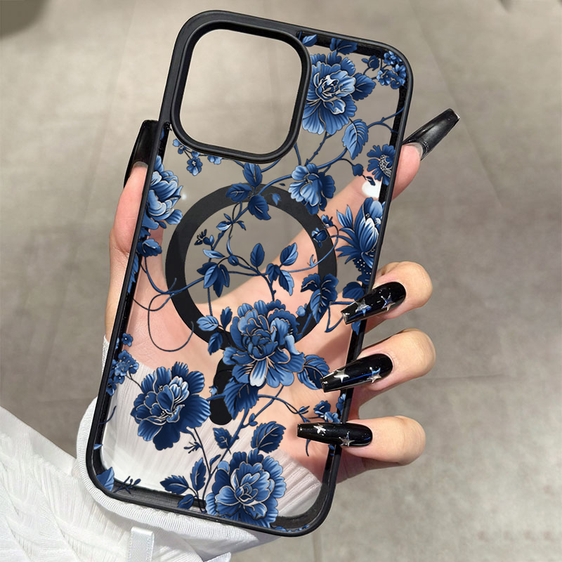 Phone Cases Luxury - Custodia Magnetica di Lusso Vintage Blu