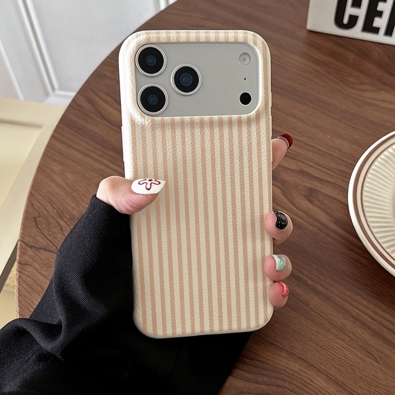 Phone Cases Brown - Custodia Morbida per Telefono a Righe