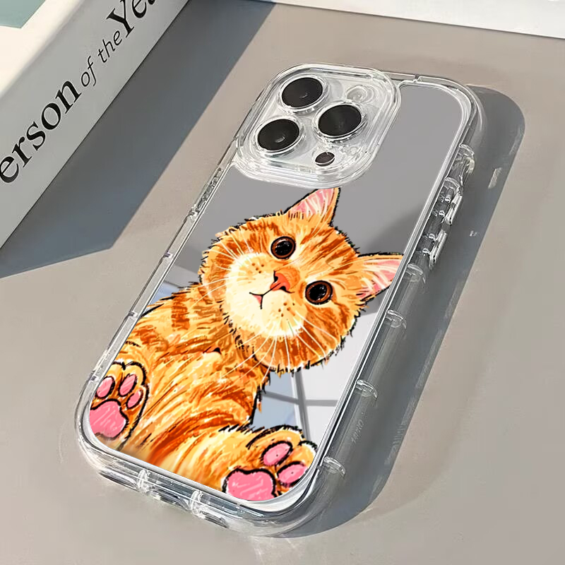 Phone Cases Orange - Custodia per telefono con specchio a