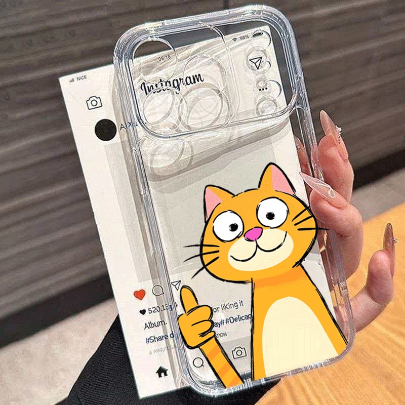 Phone Cases Orange - Custodia per telefono con simpatico gatto